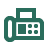 Green fax machine icon