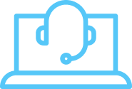 Headset and computer icon